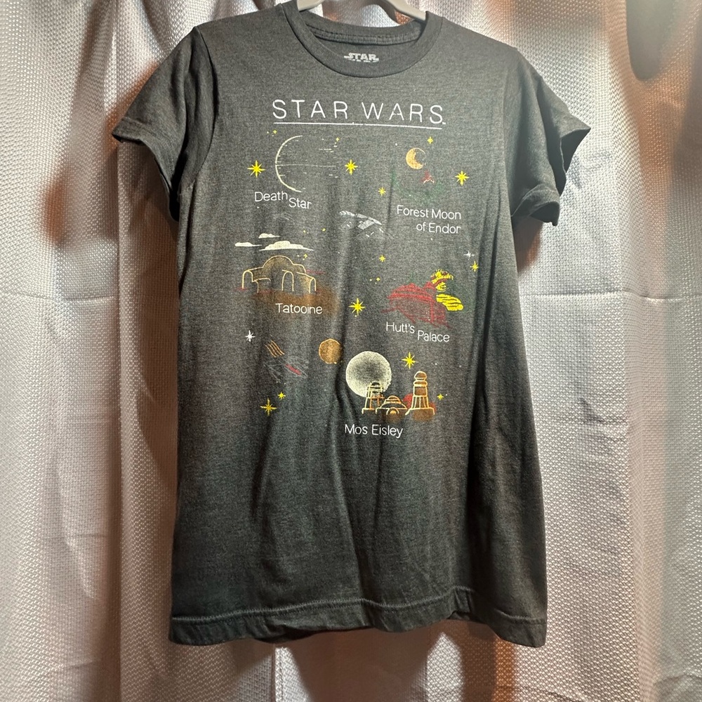 Vintage-Style Star Wars Tee – Galactic Star Map Design